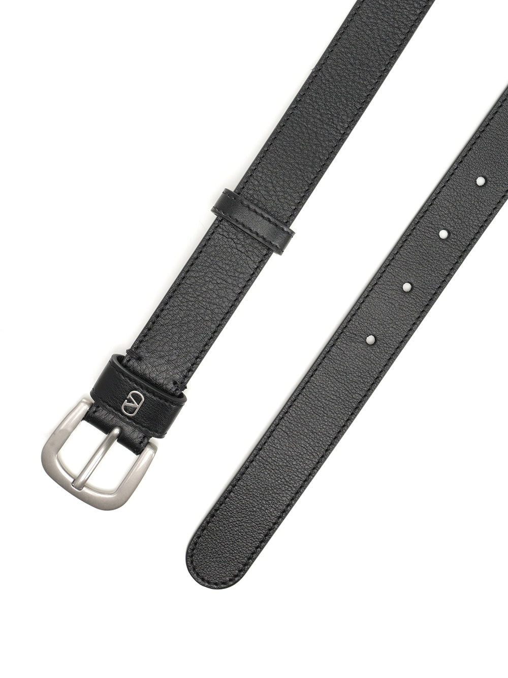 Valentino Garavani Vlogo Signature Leather Belt Cinture - Nero | e020a68ba386be22d4ad01a70da48efd939a3064