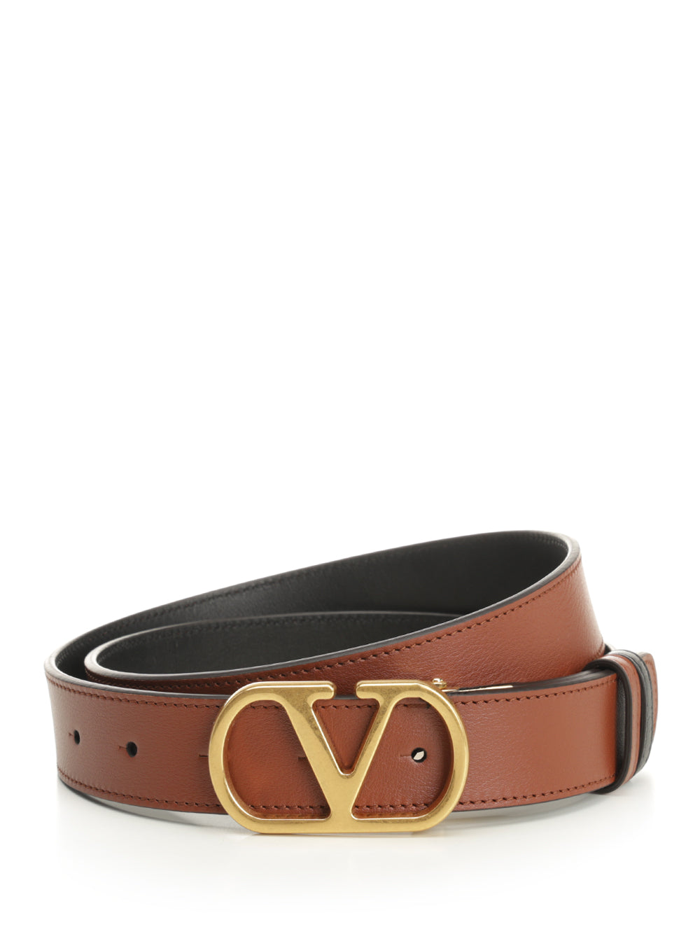 Valentino Garavani Vlogo Signature Reversible Belt Cinture - Marrone | c6ddf5661723ba8a77f44fa3130d367af5bff199