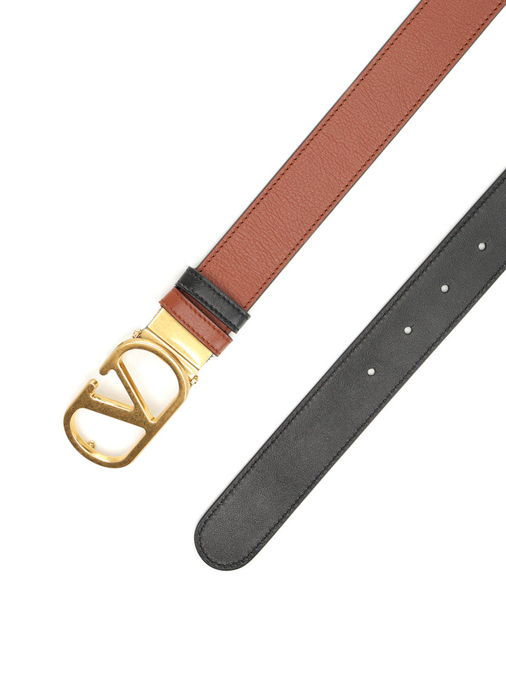 Valentino Garavani Vlogo Signature Reversible Belt Cinture - Marrone | a869952e547d2c55bab19c09af8453da9c23baa9