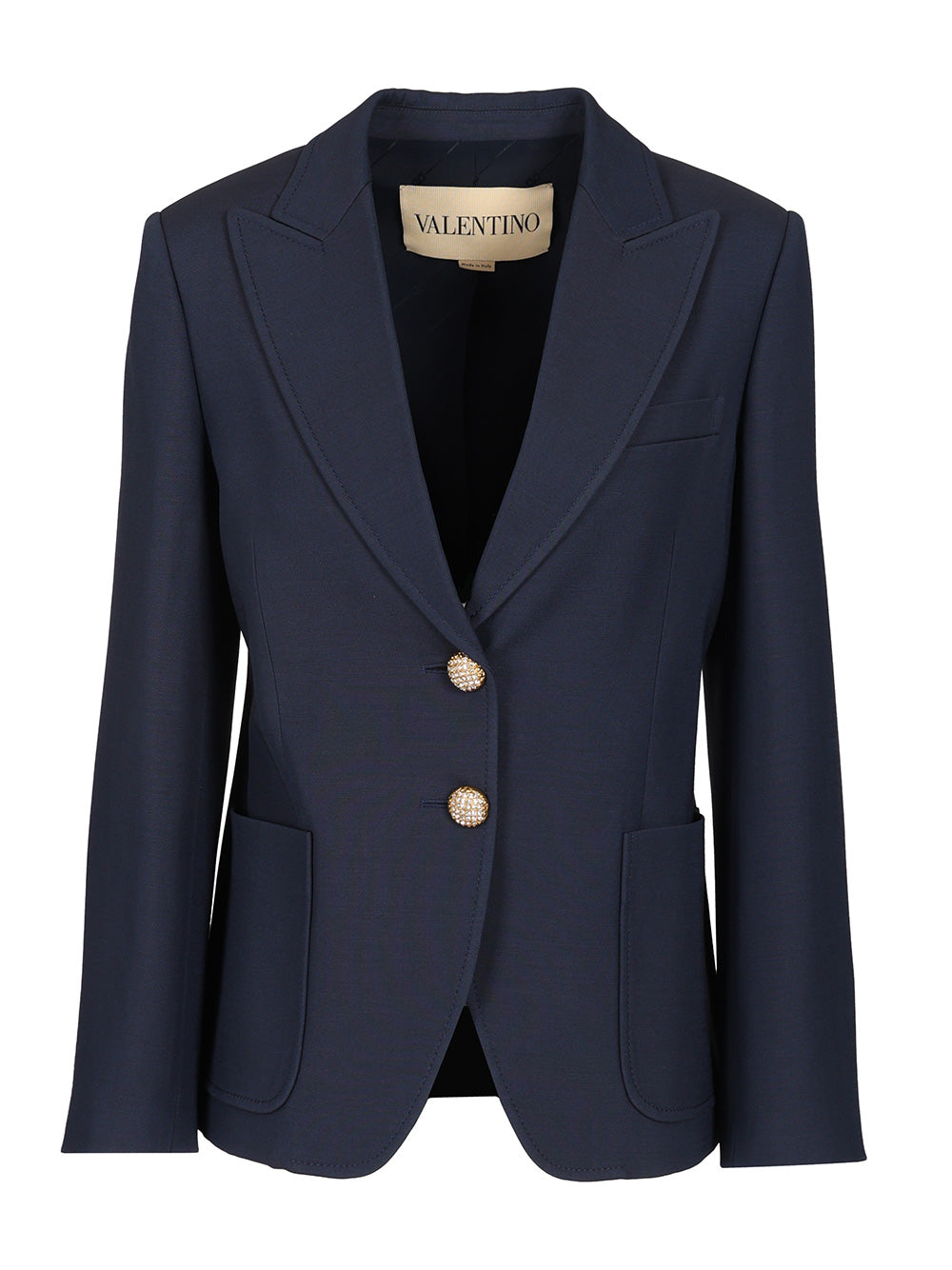 Valentino Garavani Crepe Couture Blazer Giacche - Blu | 8f9a8c624cda9380ab75ddd76101d5b968d72b79