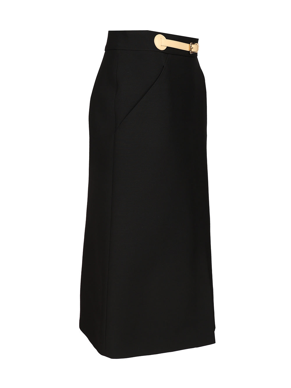 Valentino Garavani Wool And Silk Midi Skirt Gonne - Nero | ffc7abc692dc9447a951b41aa1e415266f1e70c3