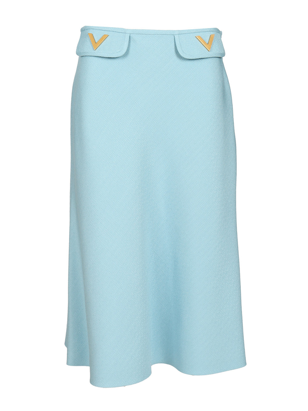 Valentino Garavani Viscose Midi Skirt Gonne - Light blue | 84703720fef7910985bfb85b599da38187f222fc