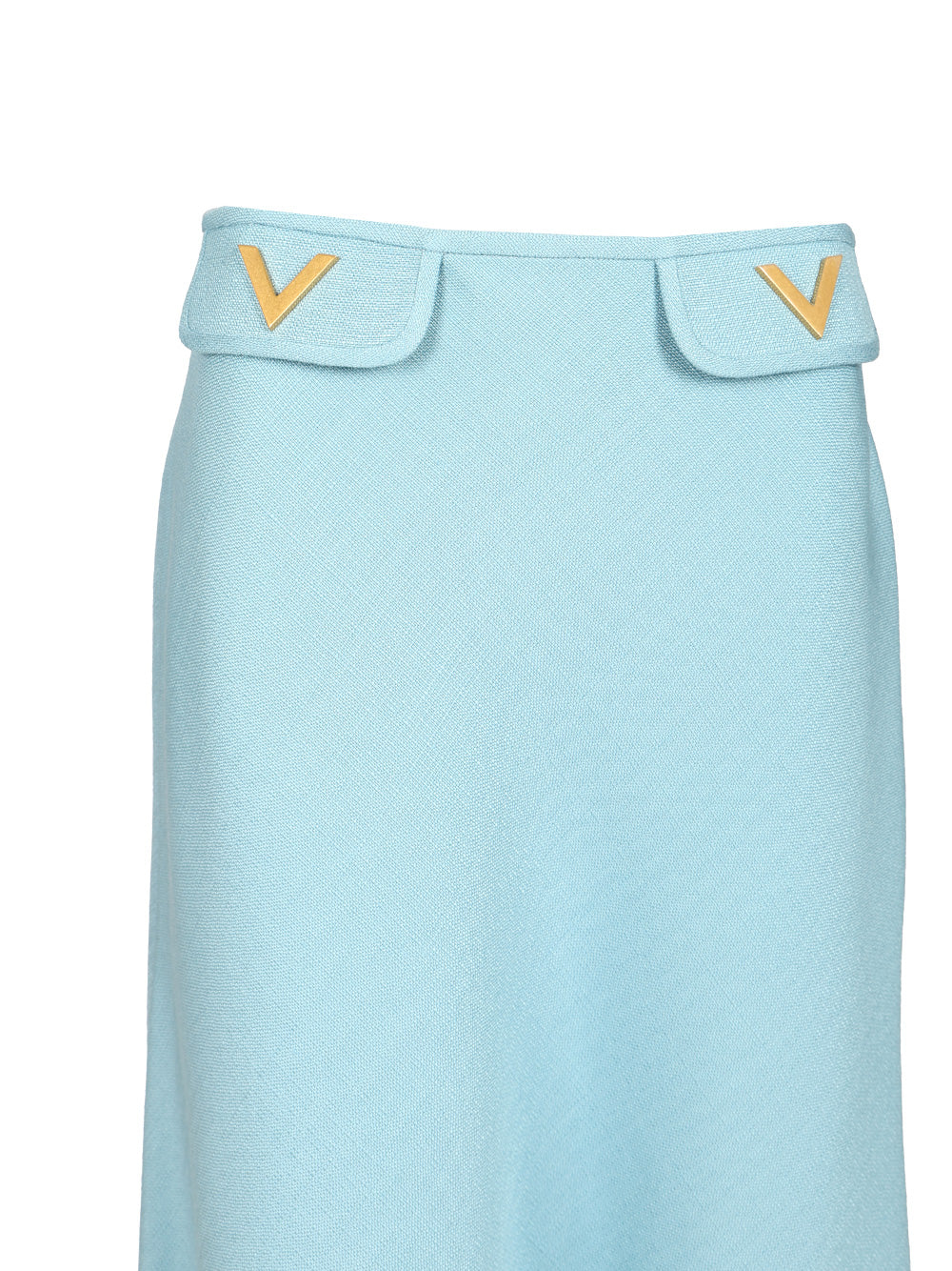 Valentino Garavani Viscose Midi Skirt Gonne - Light blue | 4cd5a74bbfc3aadb00a338d66d463229732a5ed8