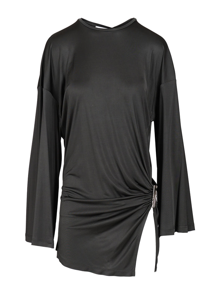 The Attico Shiny Jersey Mini Dress Abiti - Grey | 4a806ea6af1405b62f9329160f63896ca170abfa