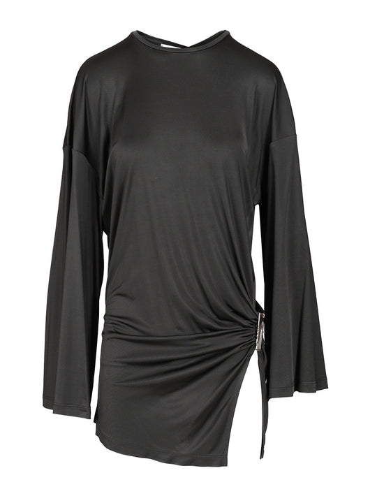 Shiny Jersey Mini Dress Abiti Grey