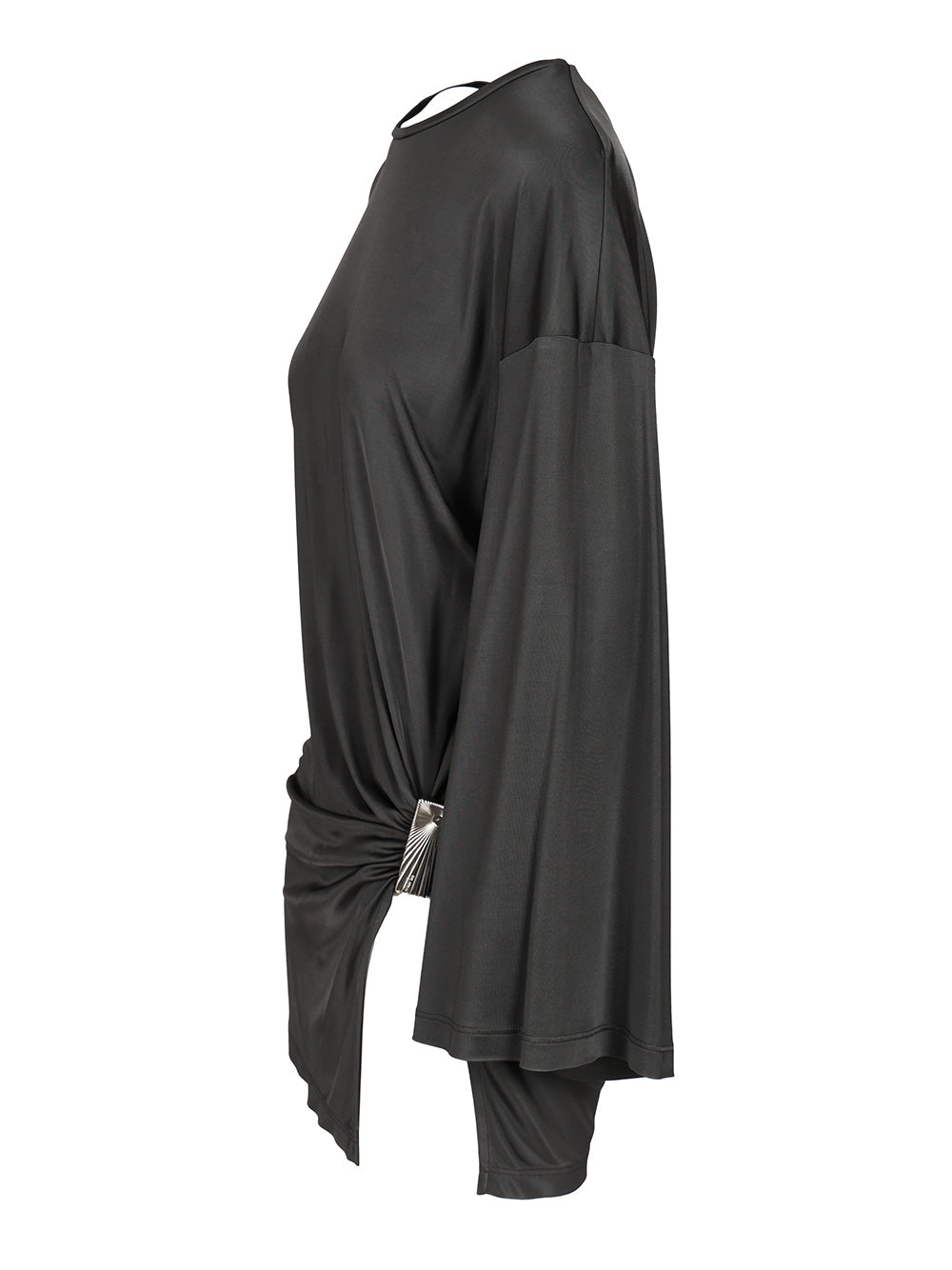 The Attico Shiny Jersey Mini Dress Abiti - Grey | 92356f8bdd35292c92a27154b51ca30912128bad