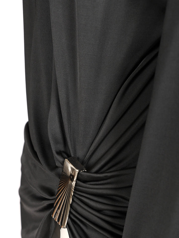 The Attico Shiny Jersey Mini Dress Abiti - Grey | 0aebb7984e4c0917322e4deef3f5f8618774f7fb