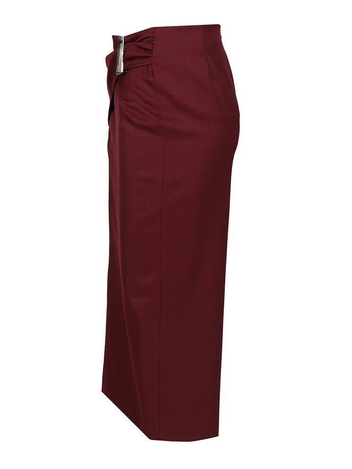 The Attico Wool Gabardine Midi Skirt Gonne - Bordeaux | e0ac41ec18375ac8d47b844bf374179894138050