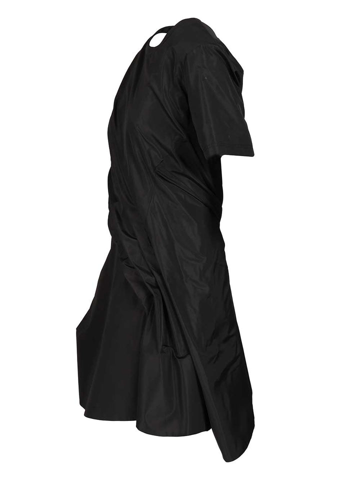 Loewe Twisted Dress In Silk Blend Taffeta Abiti - Nero | 42b20464dff892828fc660d251d2ce33bfa82a11