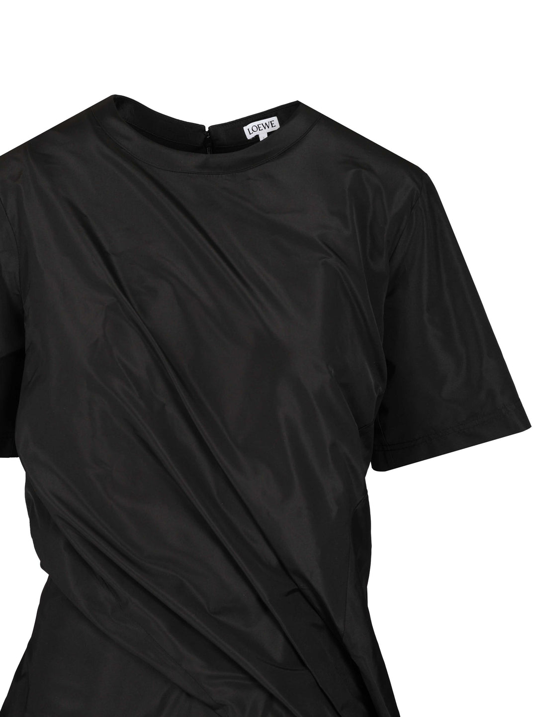 Loewe Twisted Dress In Silk Blend Taffeta Abiti - Nero | 60b89d91aec453ec78944fcd3cdb4ae34647a249