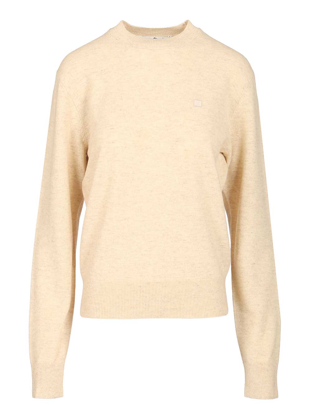 Acne Studios Crew Neck Sweater Knitwear - Beige | 3aeb3632e811f8ebb624ef5baa95deeca409496a