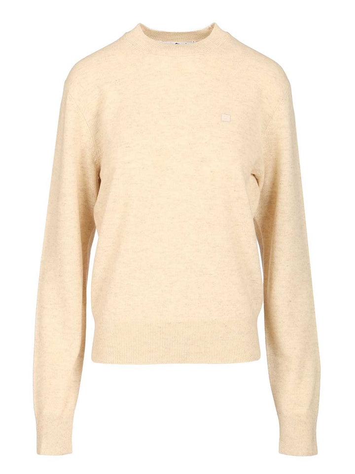 Acne Studios Crew Neck Sweater Knitwear - Beige | 3aeb3632e811f8ebb624ef5baa95deeca409496a