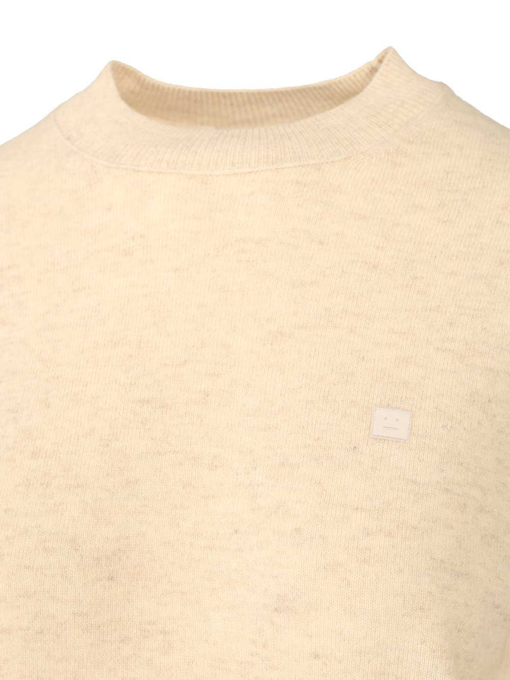 Acne Studios Crew Neck Sweater Knitwear - Beige | 2b2690f80ea86c5e0960944bcc0e686aba554db8