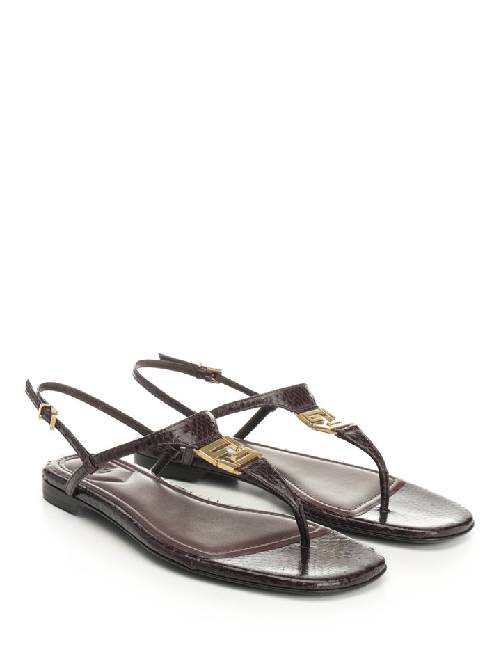 Fendi Fendi Ffold Scarpe basse - Bordeaux | 03f73f28474ff6f1b6c58d799431e3acda04a45e
