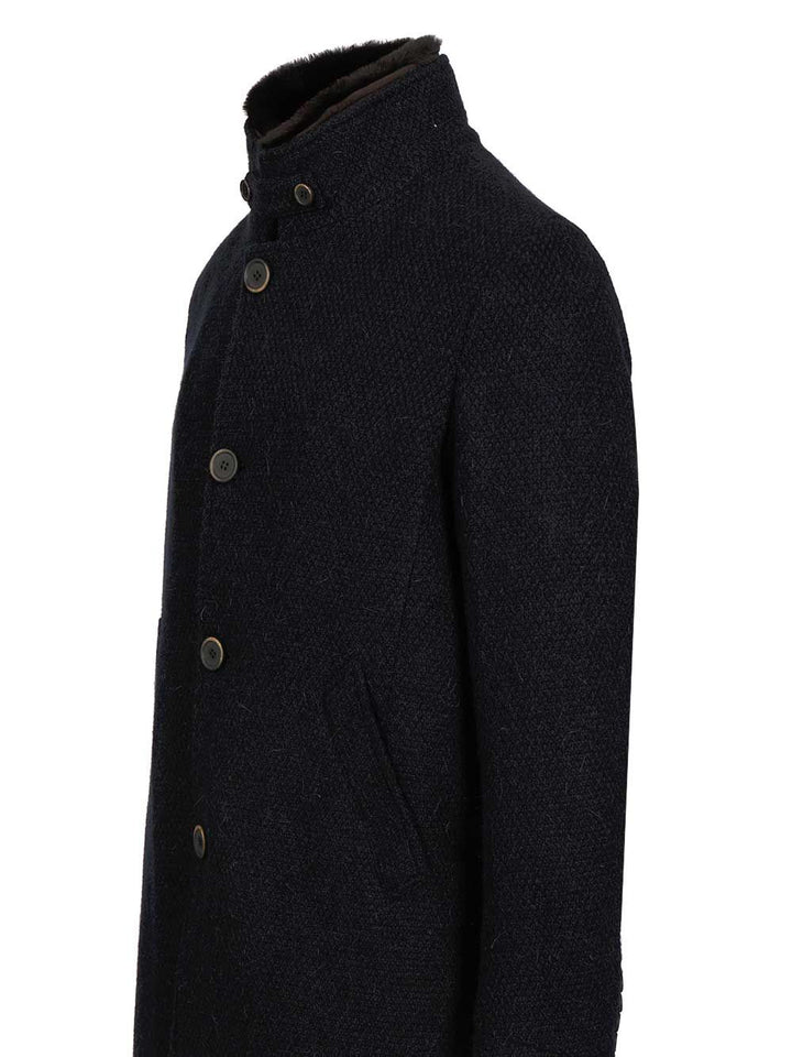 Al Duca D'Aosta Coat With Faux Fur Coats - Blu | dda4f5a0fa120072be2c8d61969be26c14084718