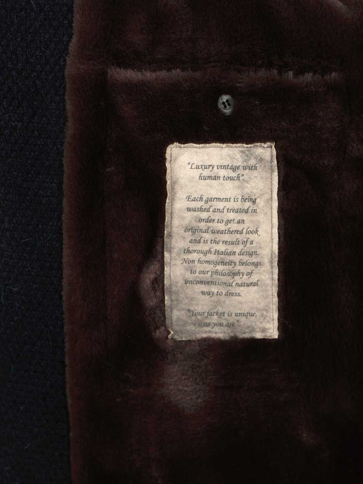 Al Duca D'Aosta Coat With Faux Fur Coats - Blu | 66b2b276002c4b70a926a402b8a23fb5b6916e2c
