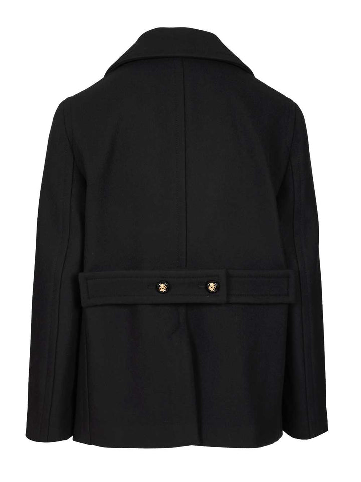 Valentino Garavani Wool Pea Coat Coats - Blu | 7baee0ca38c433882559bf94893bf11d39c4f31c