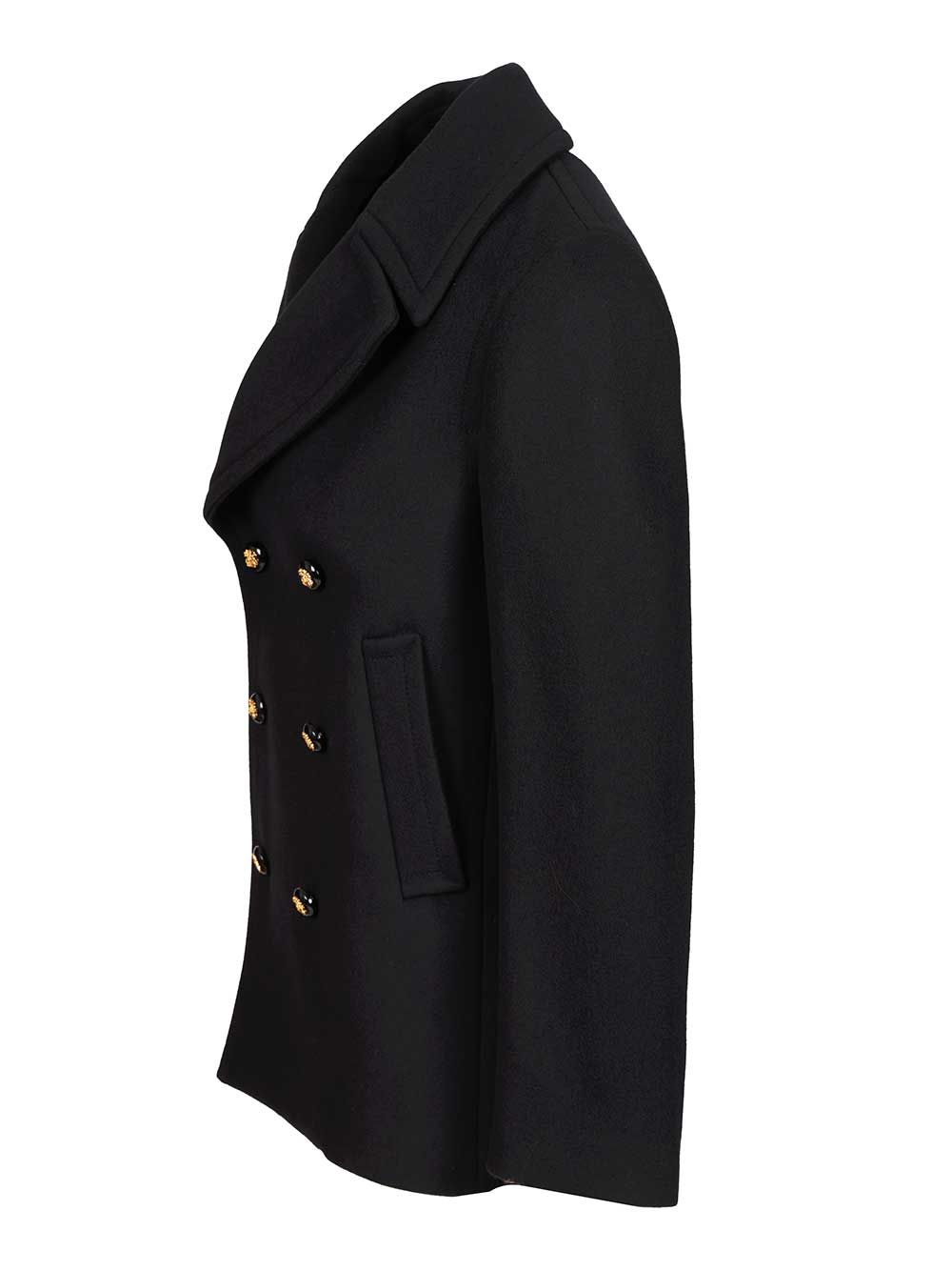 Valentino Garavani Wool Pea Coat Coats - Blu | da317e7ff13dd27f806ac7bcf26f280497e217f9
