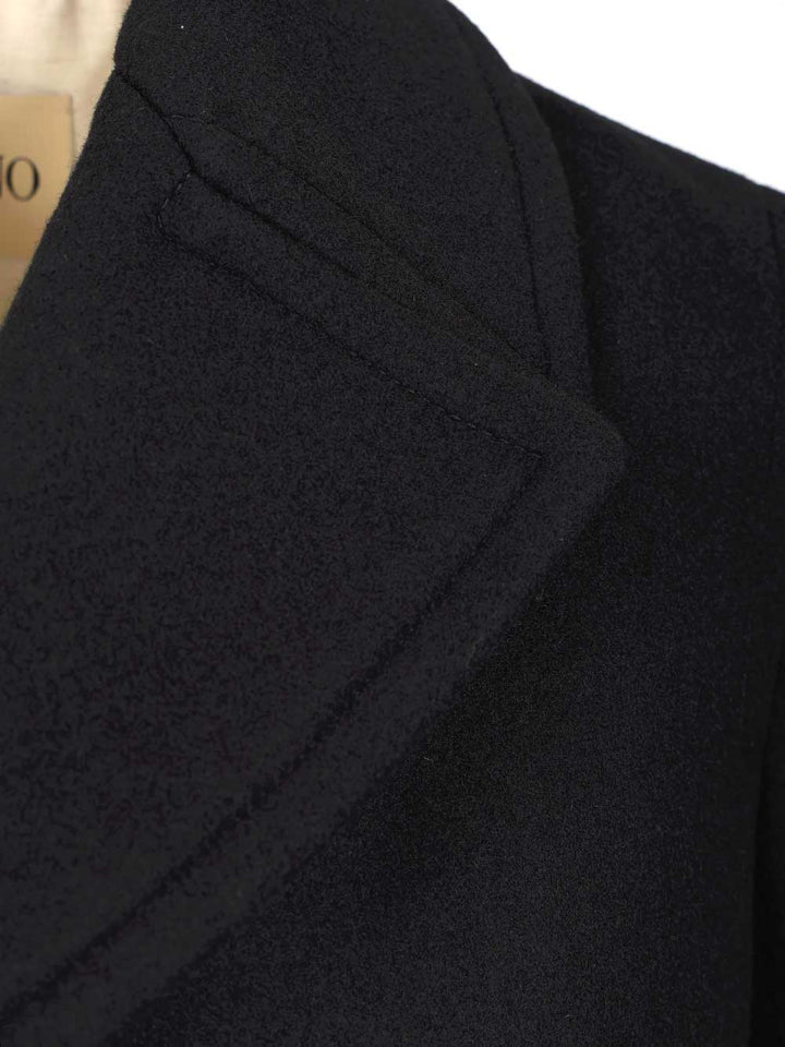 Valentino Garavani Wool Pea Coat Coats - Blu | 2465e104fc130b54ba1eacbf09ee708e5917e74c