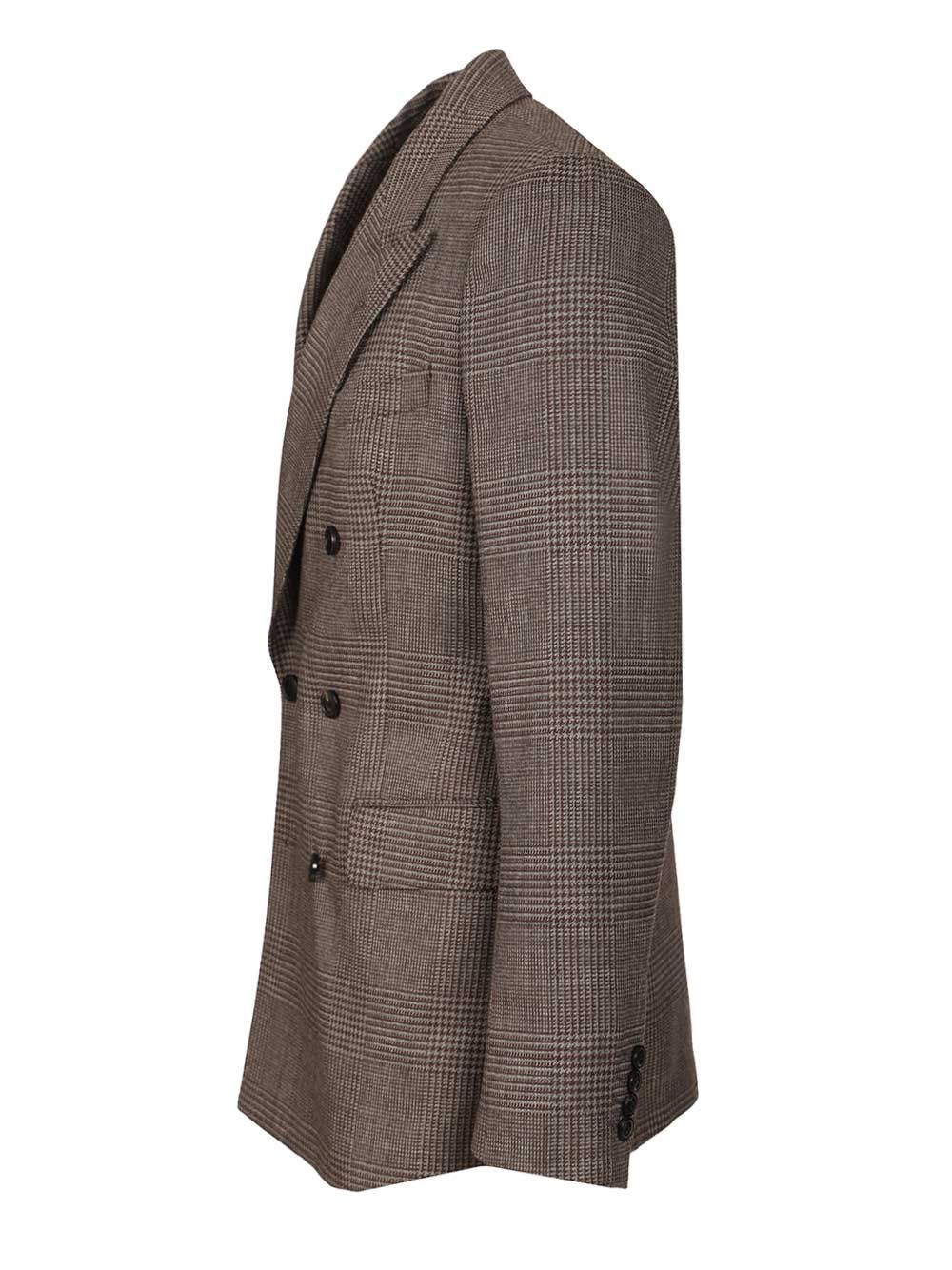 Dries Van Noten Regular Fit Double Breasted Blazer Coats - Marrone | 82322d8f3bfad52c4344c8314552096692ffeef2