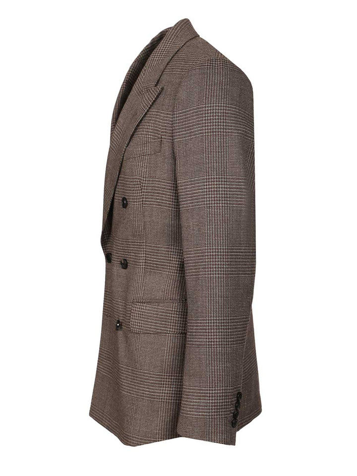 Dries Van Noten Regular Fit Double Breasted Blazer Coats - Marrone | 337c971feb8fe57482403b1e4dab66b8b255ad45