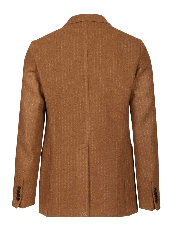Dries Van Noten Regular Fit Double Breasted Blazer Coats - Marrone | d59e86c7973ff19161610bae7185cdd3a0534a3f