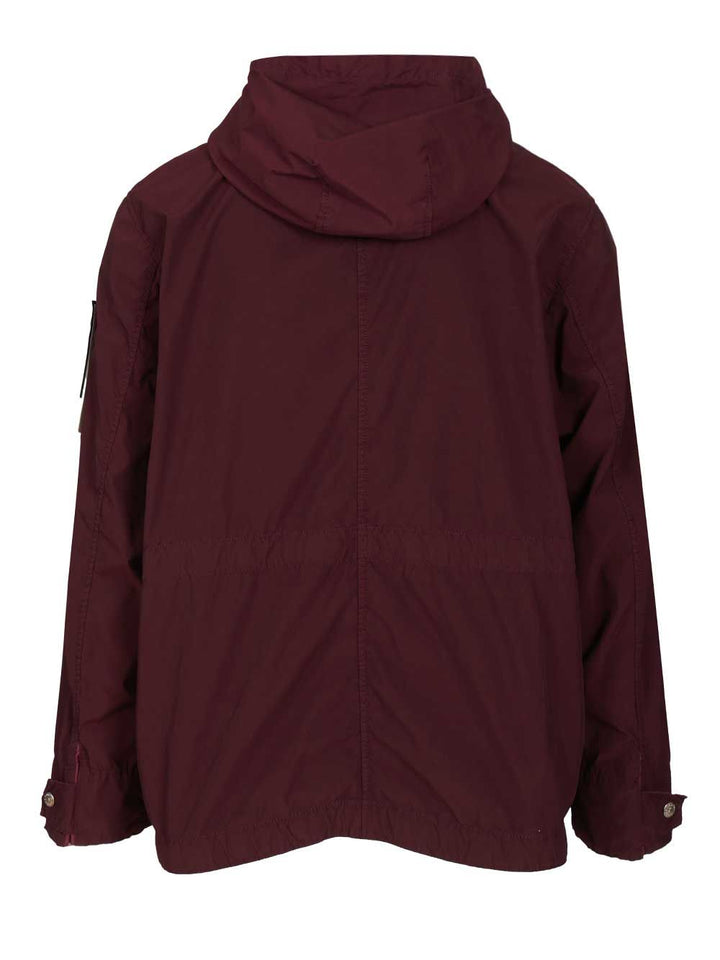 Stone Island Hooded Jacket Coats - Bordeaux | 1614bf33fd7a3a722f47be056340fe23c4670c7c