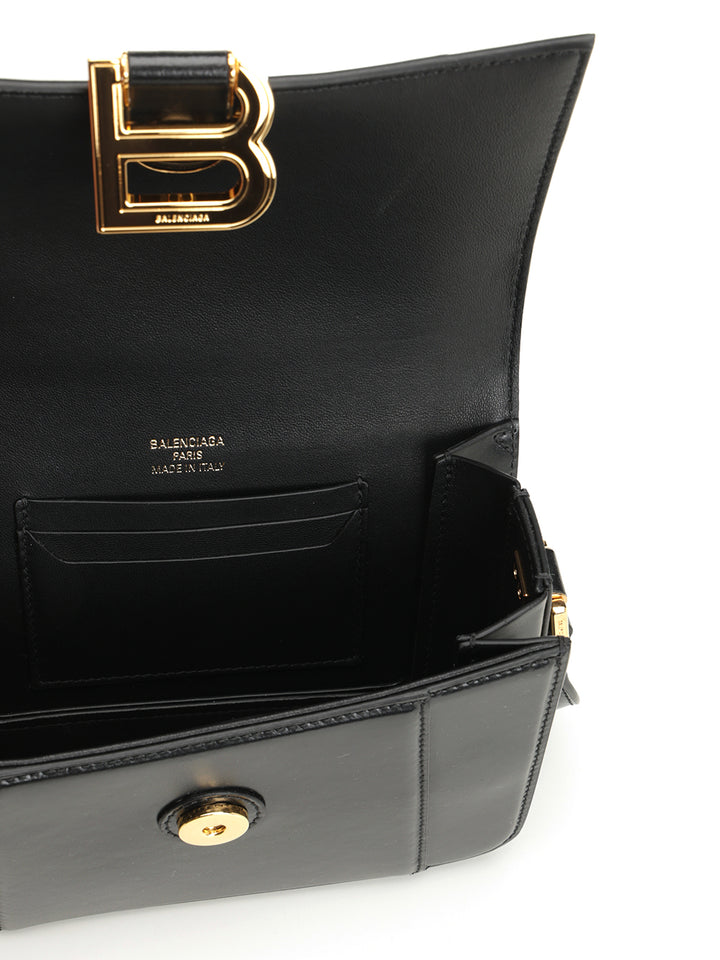 Balenciaga Hourglass Small Flap Bag Handbags - Nero | 284613adb9d60f1922b521224fd1f426fc5fd346
