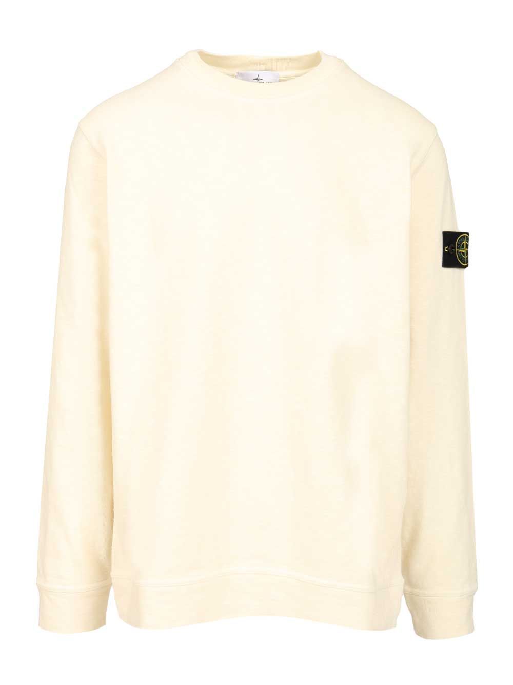 Stone Island Crewneck Sweatshirt Sweatshirts - Bianco | 94087dfe66251b6a3e36690236efb25eb0b5923b
