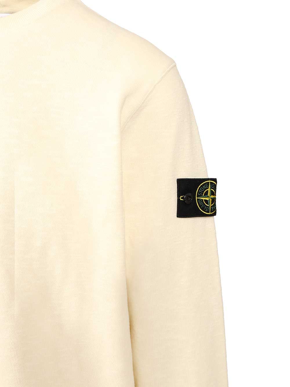 Stone Island Crewneck Sweatshirt Sweatshirts - Bianco | 37570b29fe03d71ce2f3c87b361fca829ac0c056