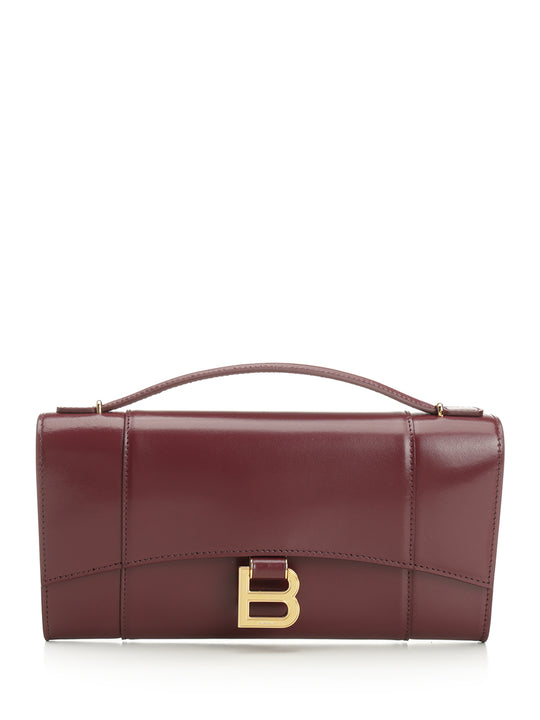 Hourglass Clutch Handbags Bordeaux