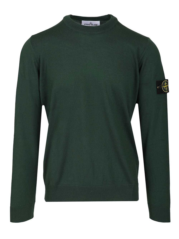 Stone Island Crew Neck Sweater Knitwear - Verde | c9d81b42917f07016cd2b3aa04fc761e55680e52