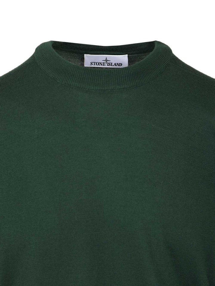 Stone Island Crew Neck Sweater Knitwear - Verde | 8f87e4ae002ab8e18781e522b835e7a39d94e23b