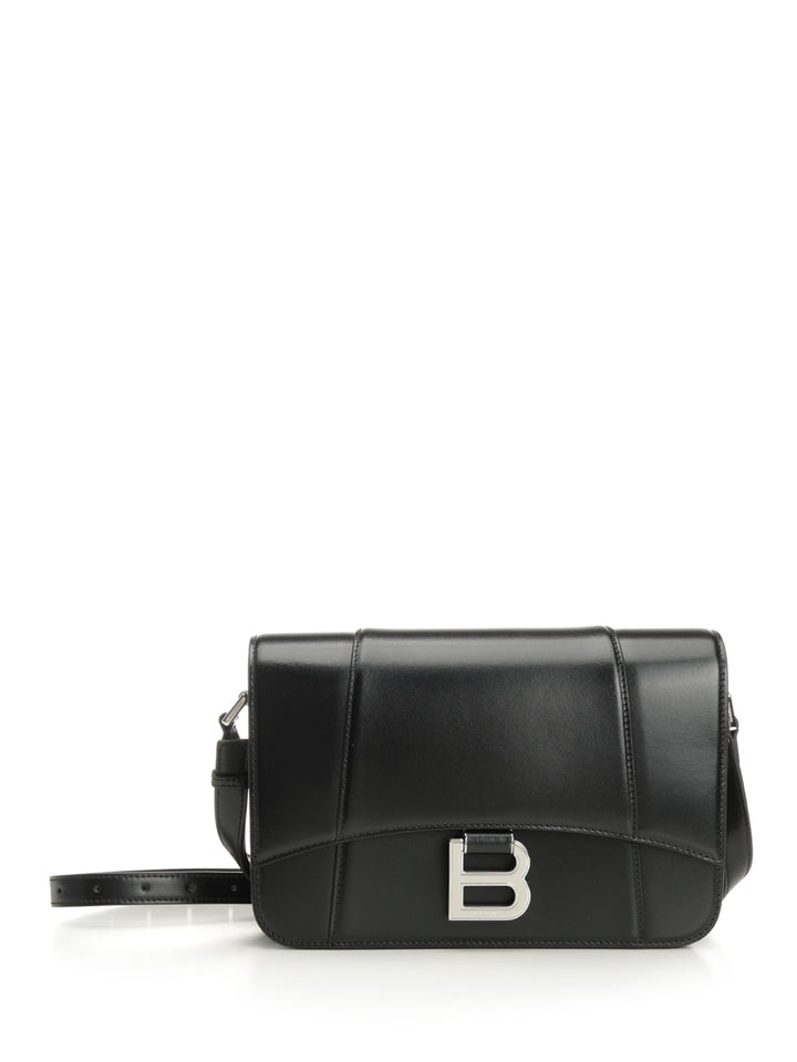 Balenciaga Hourglass Medium Flap Bag Crossbody Bags - Nero | e93ce1ec4f297fa7debfe9419b9b6d334208acce