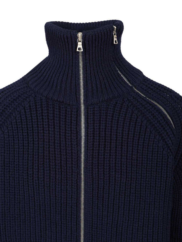 Dries Van Noten Zip Cardigan Knitwear - Blu | 680a6507f432a7fc477c1b20e2ac1a35feb2aad6