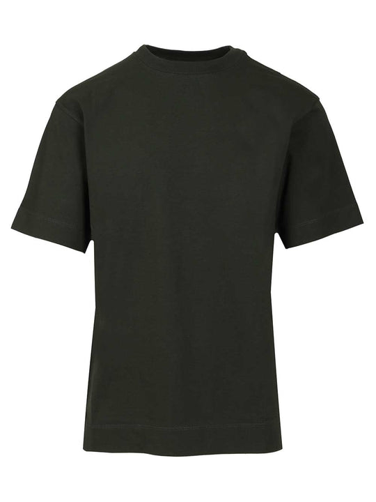 Cotton Crew Neck Short-Sleeved T-Shirt Verde