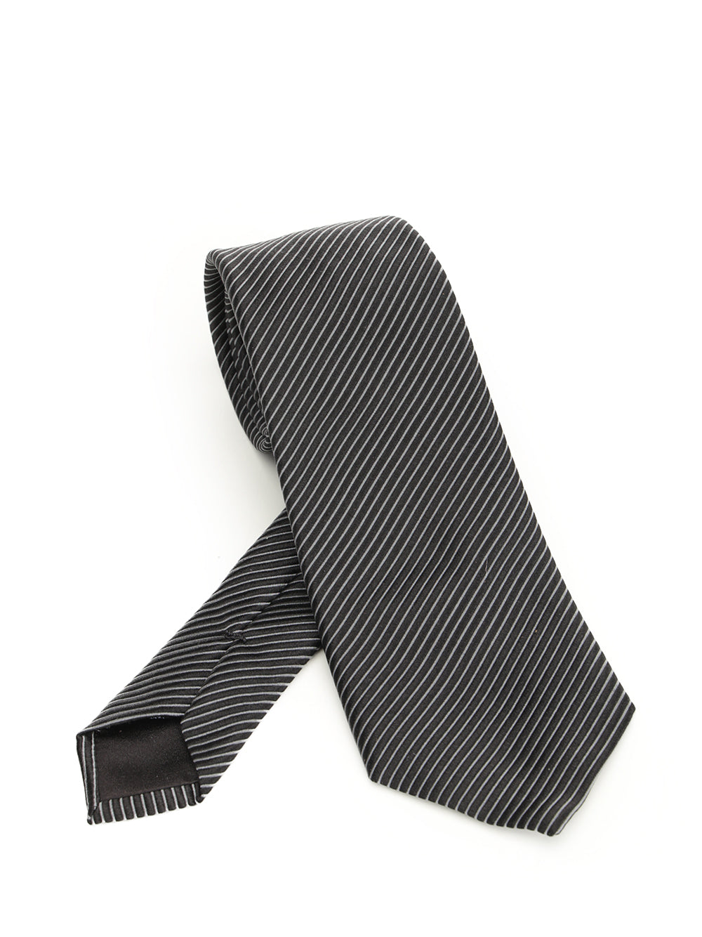 Giorgio Armani Silk And Cotton Tie Ties And Bow Ties - Nero | 6317ca285e46a914705dbe4227c8d117a29a9003