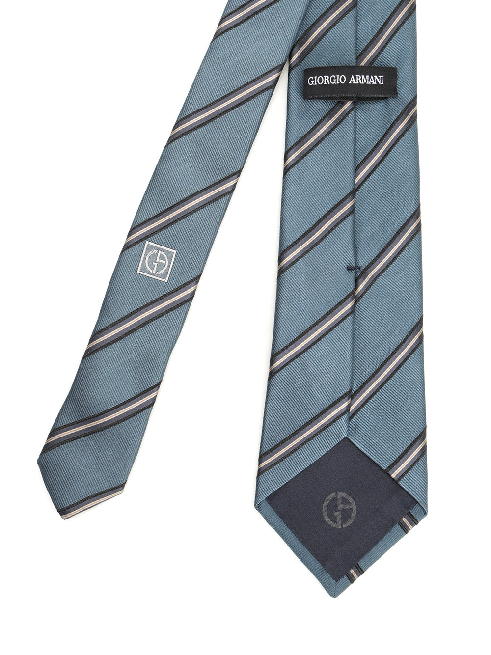 Giorgio Armani Silk And Cotton Tie Ties And Bow Ties - Blu | 2977628f22f501f4f957b2684a30809cb7b0214c