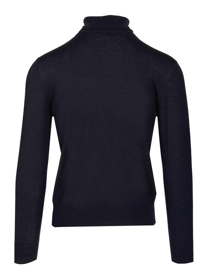 Dries Van Noten Turtle Neck Jumper Knitwear - Blu | 55a486d79d5a0ab98ceb9e338f710f1f342da6df
