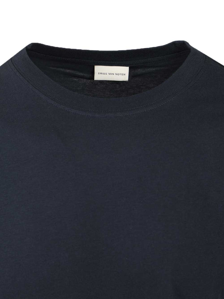 Dries Van Noten Cotton T-Shirt - Blu | befa14a22a41f0ec50f39ce9fd1ff4d707458aa9