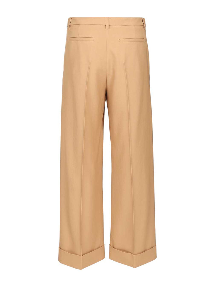 Valentino Garavani Valentino Wool Trousers - Beige | 88bc421e1fcece8f9808c3f43f2f4964c71c9af8