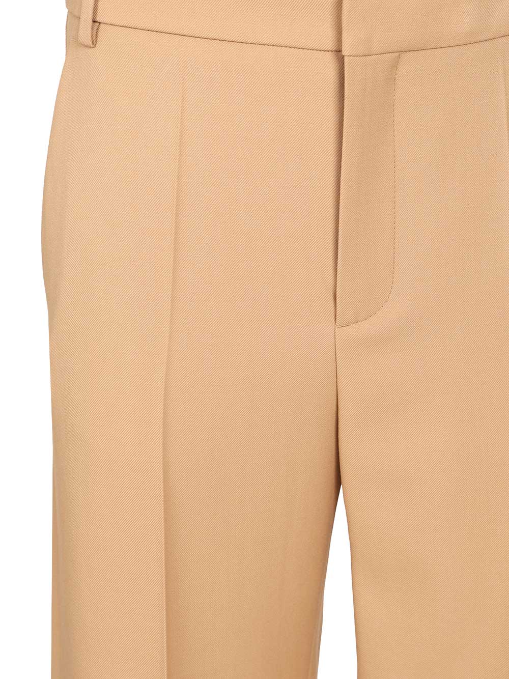 Valentino Garavani Valentino Wool Trousers - Beige | eace50de985b045168bbbf38c334898fd94c017d