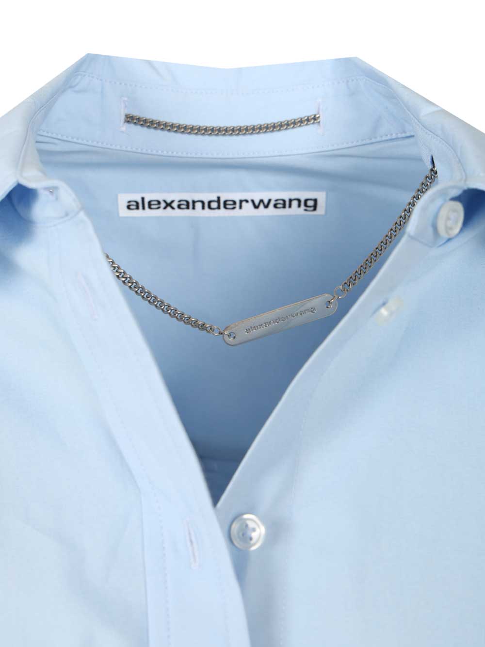 Alexander Wang Shirt With Removable Logo Tag Top - Blu | 0665c5d355dbaf5c99c3d0335cbd33a5aebcfeb7