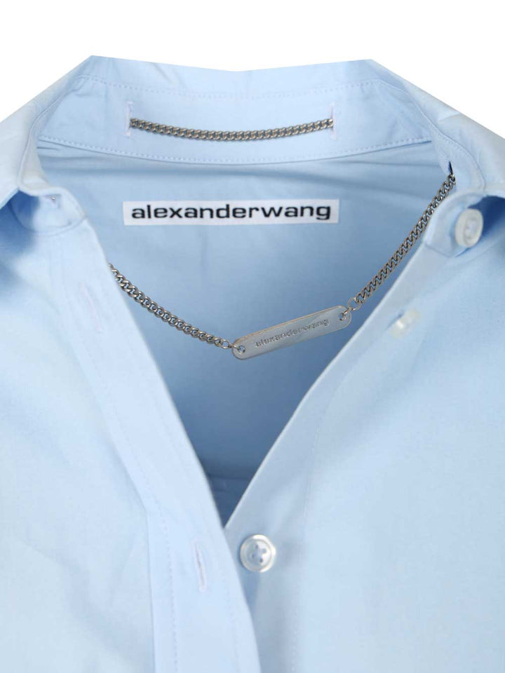 Alexander Wang Shirt With Removable Logo Tag Top - Blu | 0665c5d355dbaf5c99c3d0335cbd33a5aebcfeb7