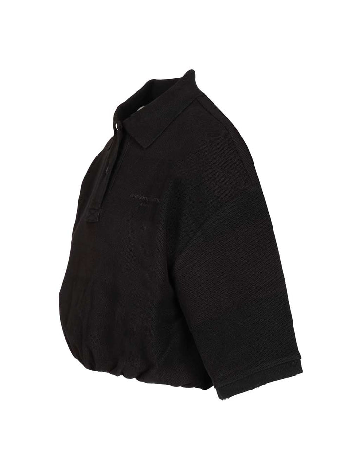 Alexander Wang Deconstructed Polo Shirt Shirts - Nero | 391bacb7641e83f80a90723d85c96b4293bb3bc5