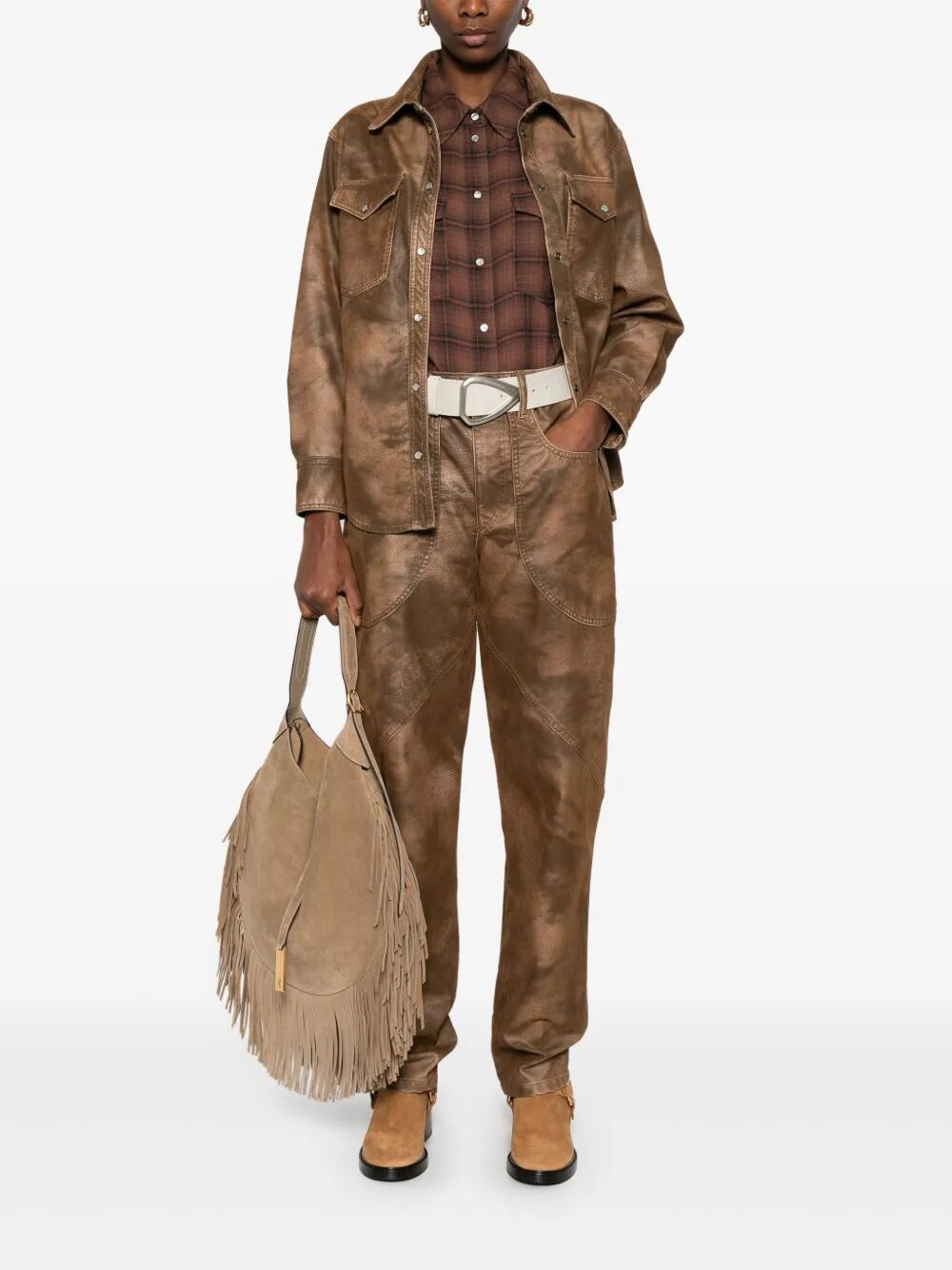 Marant ÉToile Denim&leather - Marrone | 49bd6497840093007c28eb4568d27aa25b8e49e0