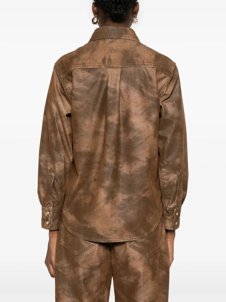 Marant ÉToile Denim&leather - Marrone | 17dac33dfd6b732587766b4fae4be4f7abeaa538