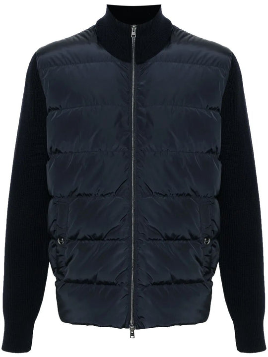 Cardigan Imbottito In Lana E Nylon