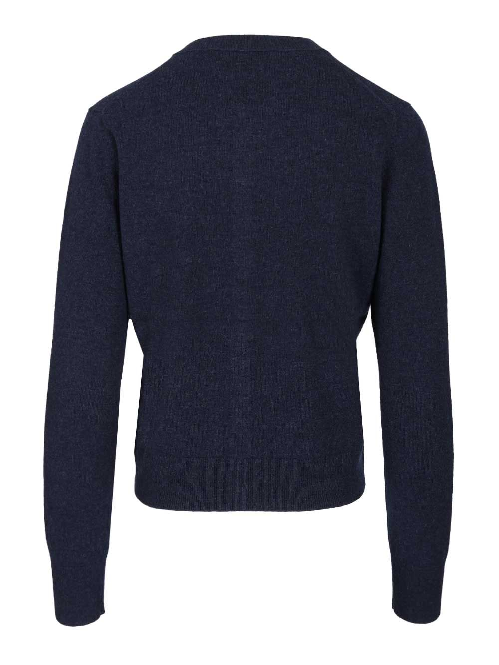 Acne Studios Crew Neck Wool Cardigan Knitwear - Nero | 3b871f9614db4b22bf22837dcb04635c9b7f77bb