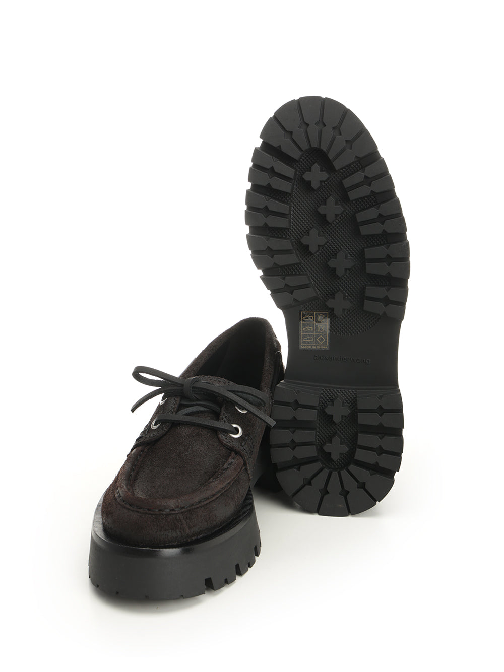 Alexander Wang Suede Boat Loafers Scarpe basse - Marrone | 5d7a25a6b1da1ecf5f6fe14be47707c88f3d4e01